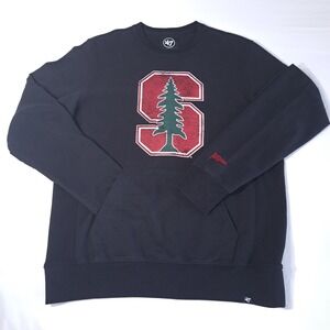 47 Men's Stanford‎ Sweater Medium Navy Blue/Red Long Sleeves 100% Cotton